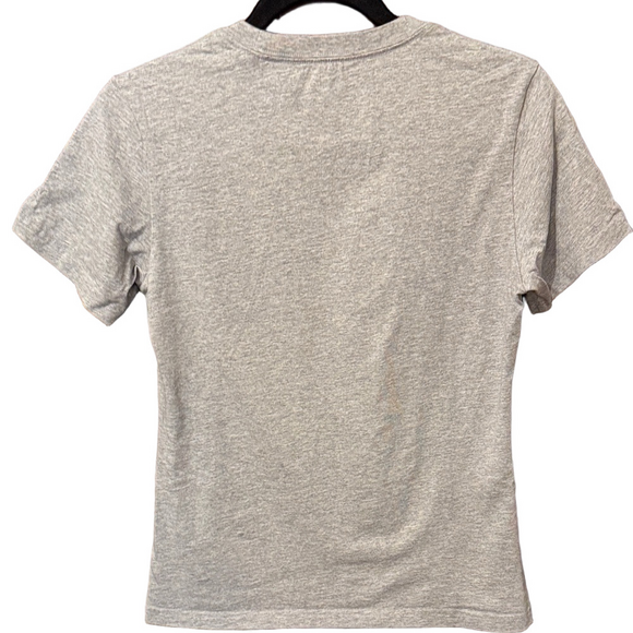 Adidas Heather Gray Athletic Tee with White Logo - Picture 2 of 2